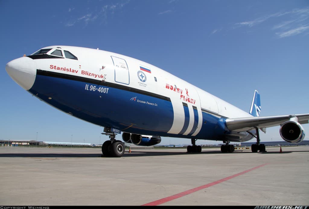 IL-96-400T freighter on the apron